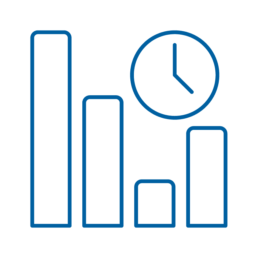 Graph Clock Blue RGB